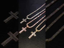 Load and play video in Gallery viewer, Baguette cross Pendant
